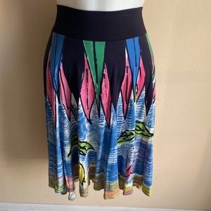 Anthropologie Ric Rac Sketchbook Tulips Skirt M